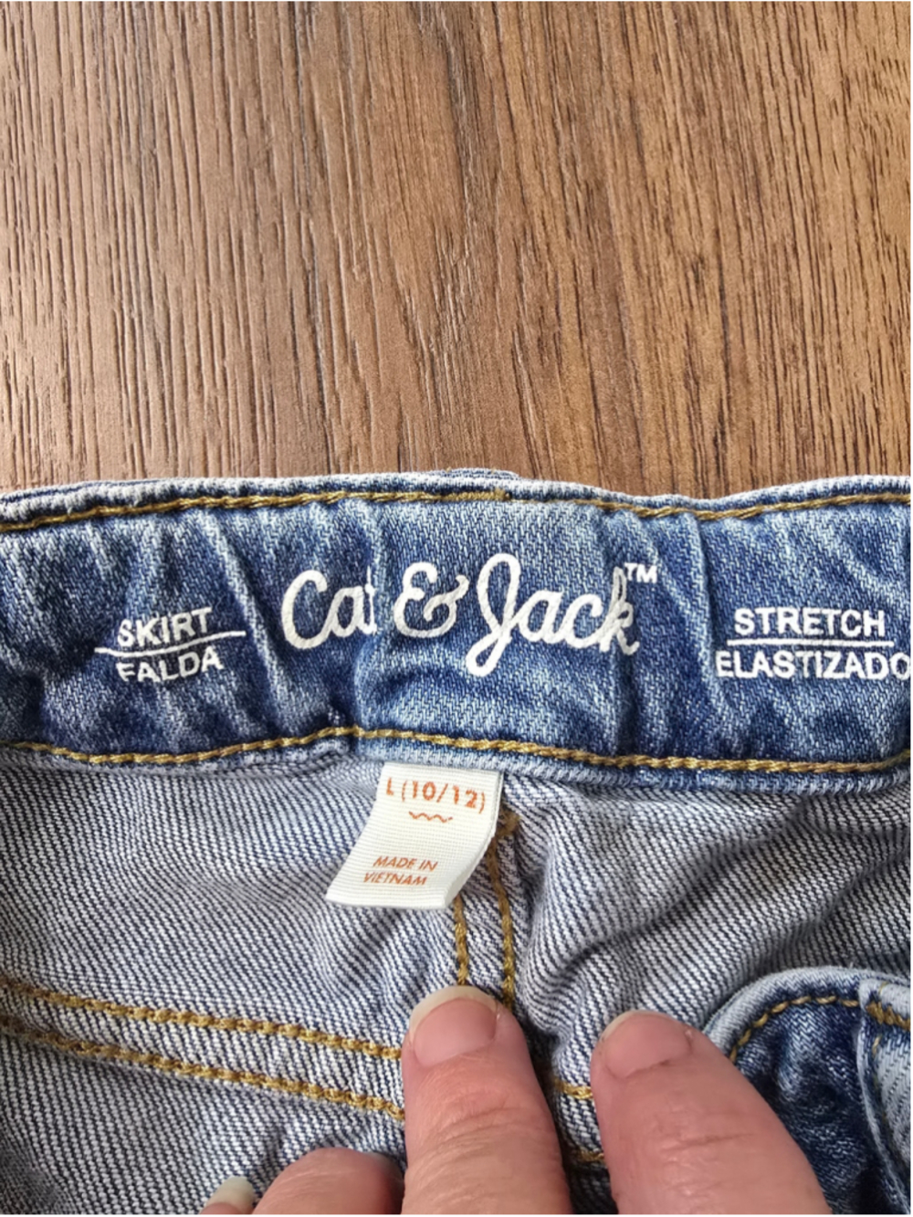 Girls Cat & Jack Denim Skirt Large (10-12) - Picture 2 of 3